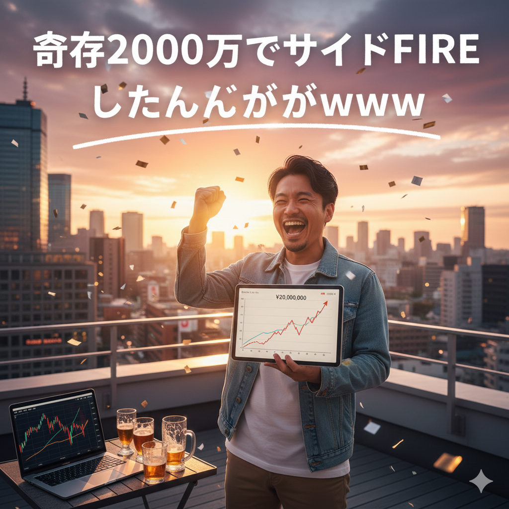 資産2,000万でサイドFIREしたんだがｗｗｗｗ