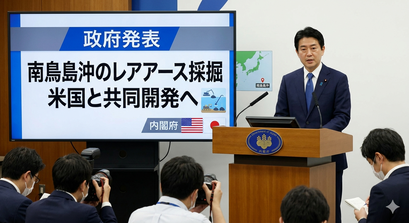 政府「南鳥島沖のレアアース採掘の件だけどアメリカと共同開発することにするわ🏝」