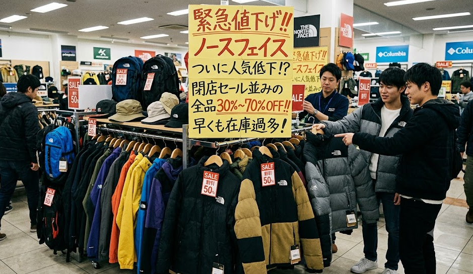 「THE NORTH FACE」ついに人気が低下してしまう⤵⤵⤵