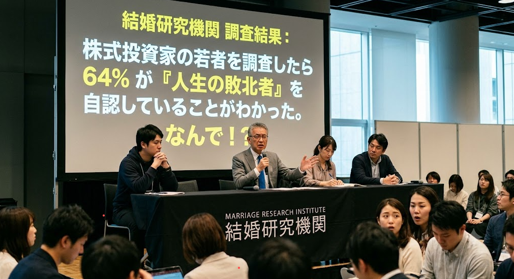 結婚研究機関「株式投資家の若者を調査したら64％が『人生の敗北者』を自認していることがわかった。なんで！？」