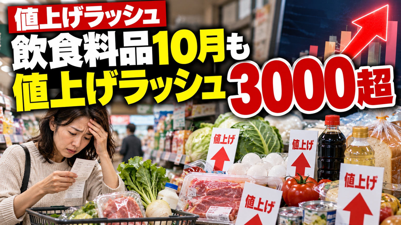 【悲報】10月の飲食料品の値上げがエグ過ぎる。なんと3,000品目超！